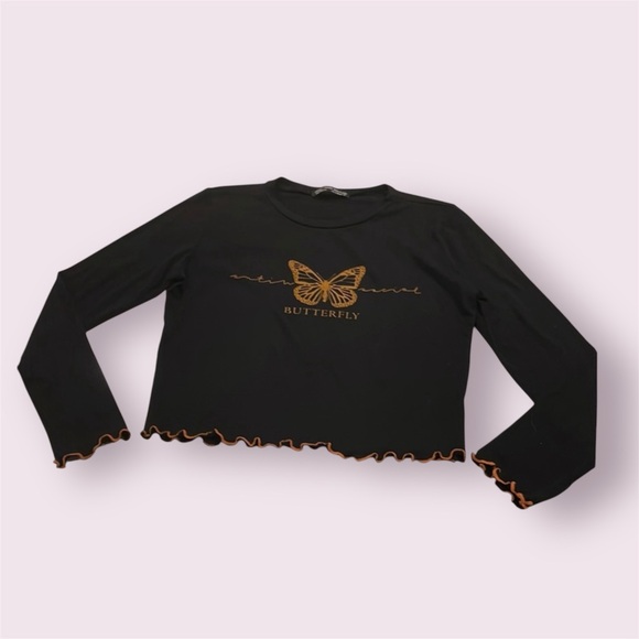 Papaya “Anti Social Butterfly” Long Sleeve Top - Picture 2 of 11